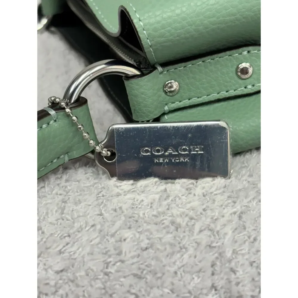 Coach Green Leather Mini Town Bucket Bag Purse 1011 #76922